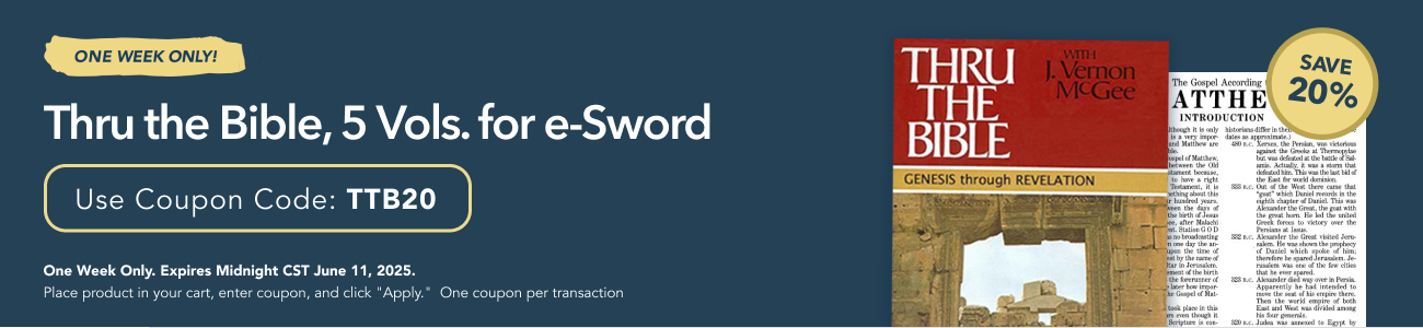 Save 20% on Thru the Bible, 5 Vols. for e-Sword